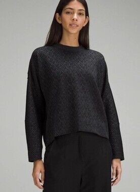 Lululemon Textured Jacquard Crewneck Pullover Size 6